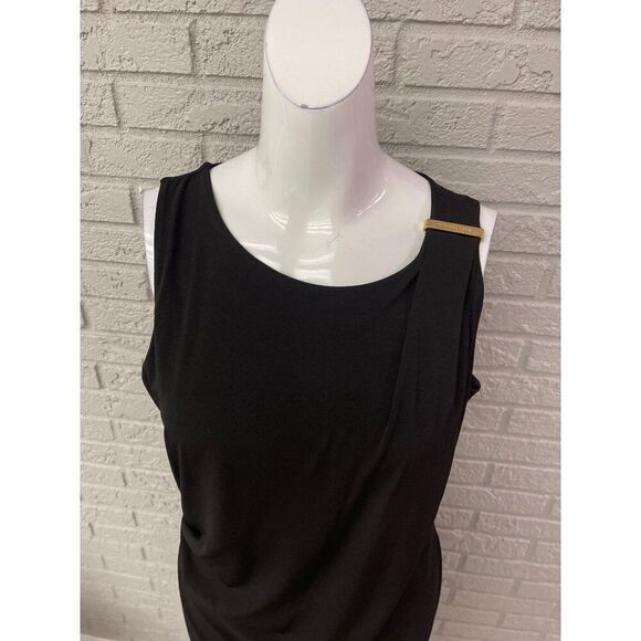 MICHAEL Michael Kors Women Sleeveless Black Shift Dress Size M - Picture 6 of 8